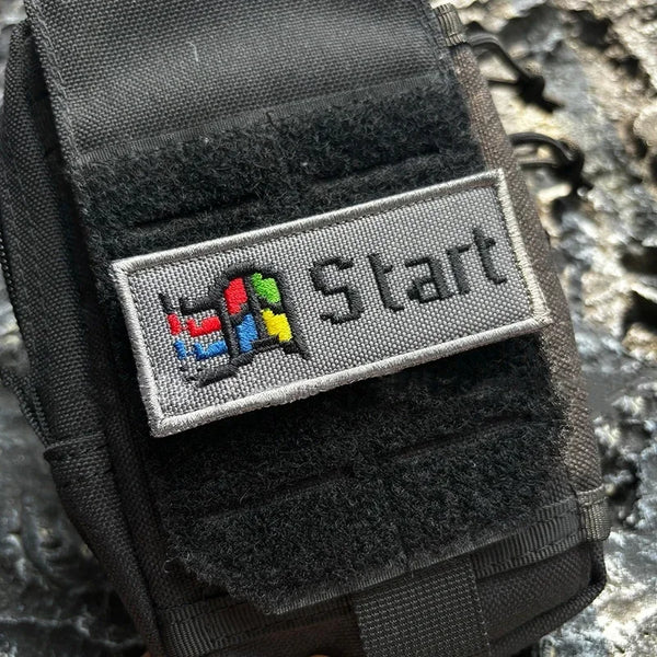 Computer Icon 'Start Menu' Embroidered Velcro Patch