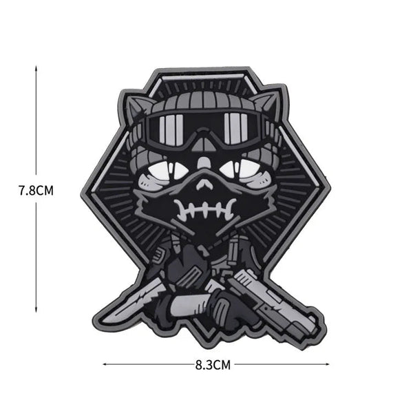 Tactical Cat 'Full Battle Gear' PVC Rubber Velcro Patch