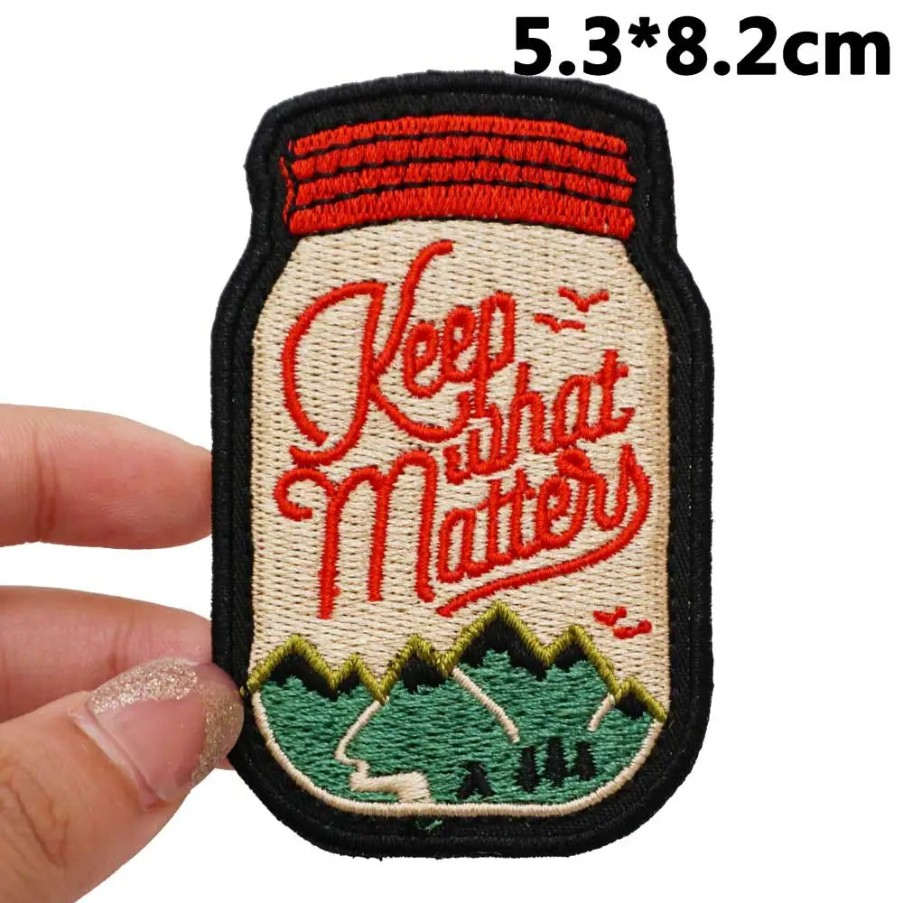 Adventure Jar 'Keep What Matters' Embroidered Patch
