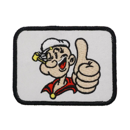 Popeye 'Approved | Square' Embroidered Patch