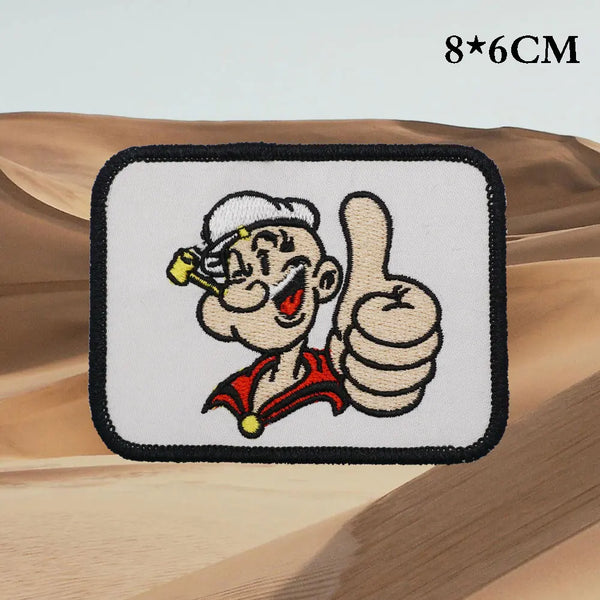 Popeye 'Approved | Square' Embroidered Patch