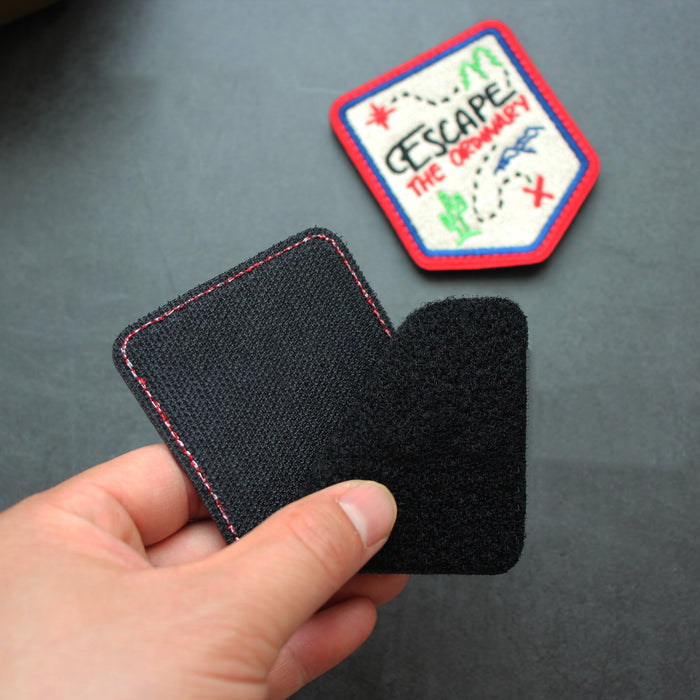 Quote 'Escape The Ordinary' Embroidered Velcro Patch