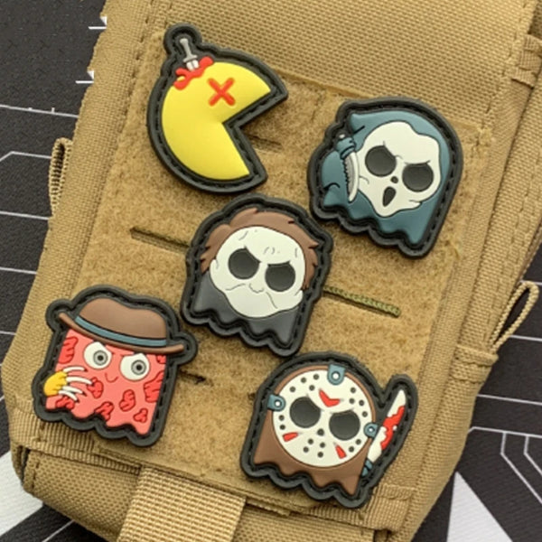 Pac-Man x Classic Horror Killers 'Set of 5' PVC Rubber Velcro Patch