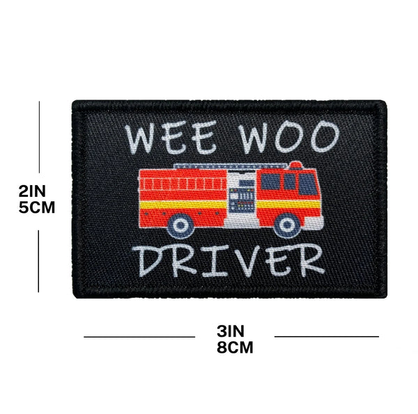 Wee Woo Driver 'Fire Engine' Embroidered Velcro Patch