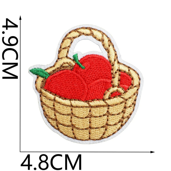 Snow White 'Apple Fruit Basket' Embroidered Patch