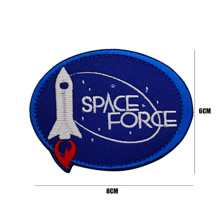 Space Force Rocket 'Logo | Oval' Embroidered Velcro Patch