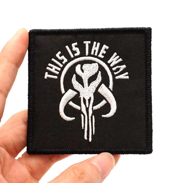 Empire and Rebellion Skull 'This Is The Way | Square' Embroidered Velcro Patch