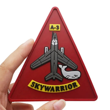 Military Tactical 'A-3 Skywarrior Red Triangle' PVC Rubber Patch