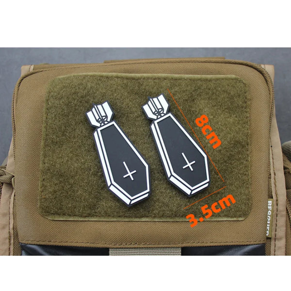 Military Tactical 'EOD Bomb | Cross' PVC Rubber Velcro Patch