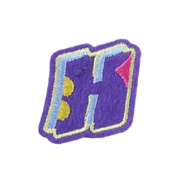 Cute Letter H 'Colorful' Embroidered Patch