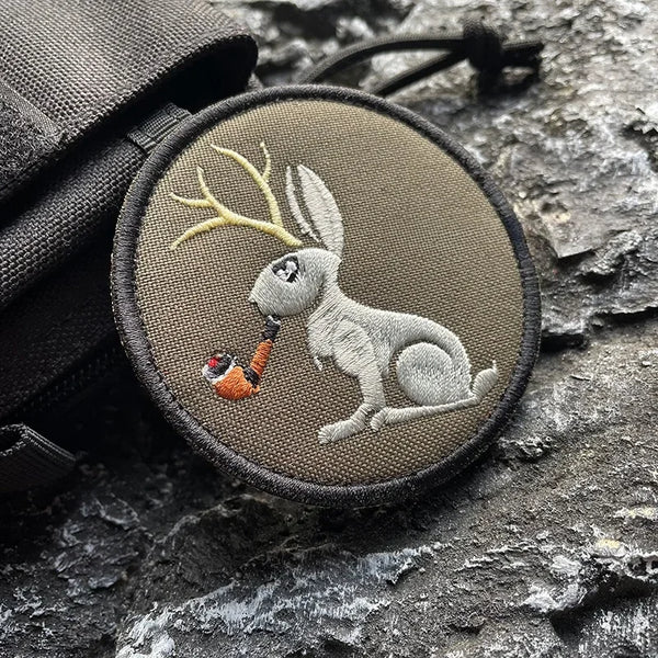 Jackalope 'Pipe | Round' Embroidered Velcro Patch