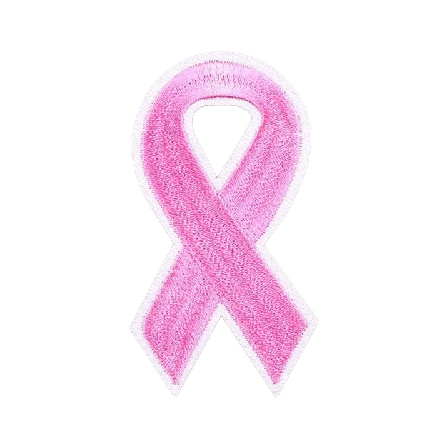 Pink Ribbon Embroidered Patch