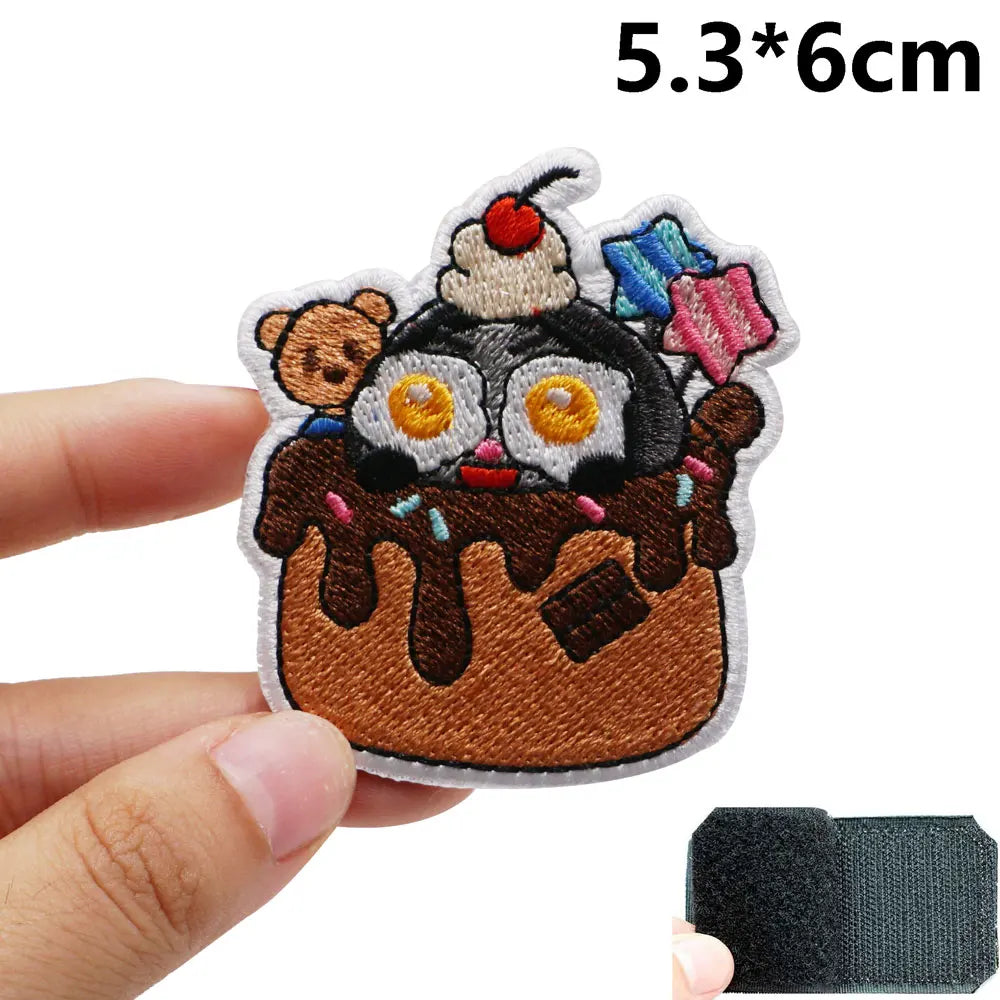 Cute Cake Man Embroidered Velcro Patch