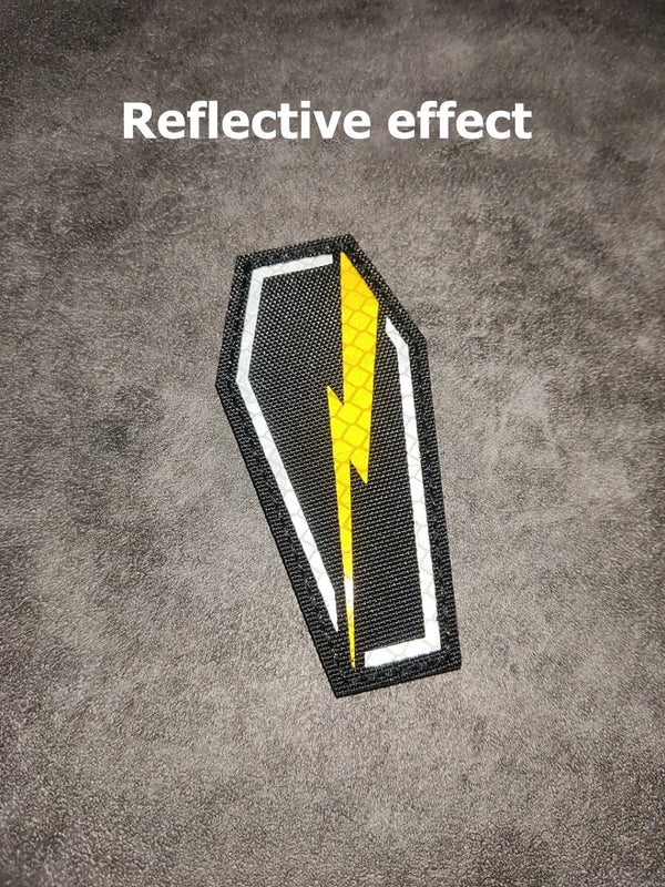 Cool 'Yellow Lightning | Reflective' Embroidered Velcro Patch