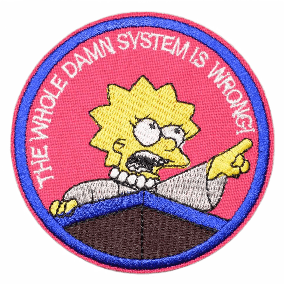 Springfield 'The Whole D*mn System Is Wrong! 'Lisa | Pointing' Embroidered Patch