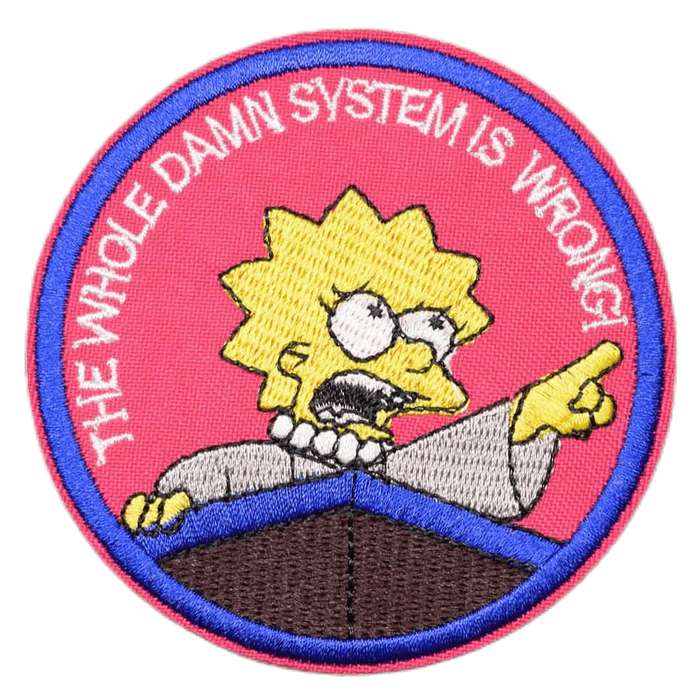 Springfield 'The Whole D*mn System Is Wrong! 'Lisa | Pointing' Embroidered Patch