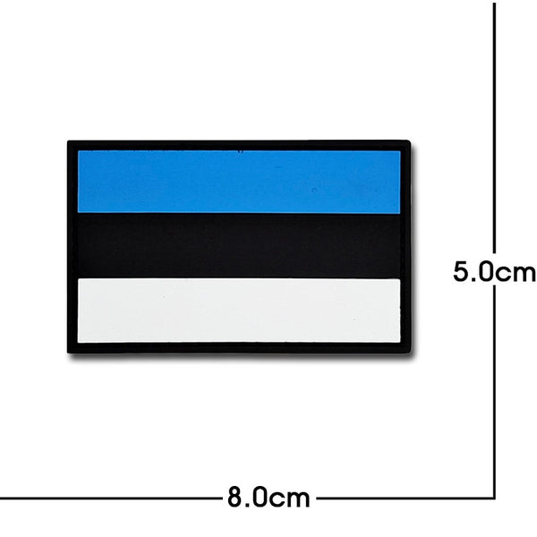 Estonia Flag PVC Rubber Velcro Patch