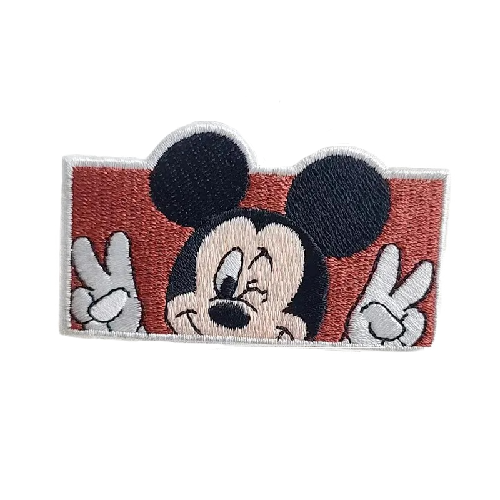 Mickey Mouse Clubhouse 'Mickey Winking | Peace Sign' Embroidered Patch
