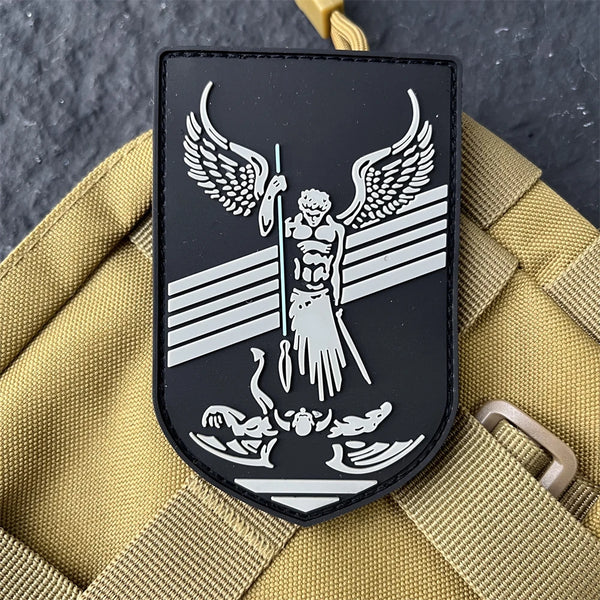 Saint Michael 'Good Always Wins' PVC Rubber Velcro Patch