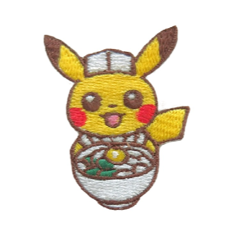 Pocket Monster 'Pikachu | Ramen' Embroidered Patch