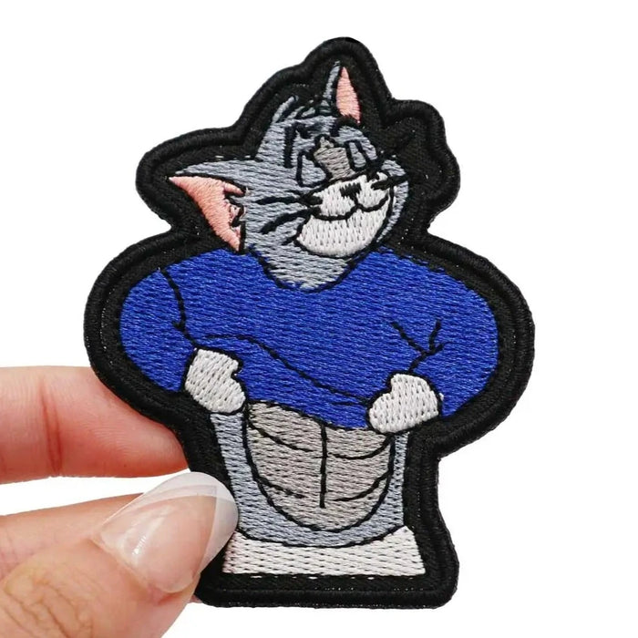 Tom and Jerry 'Tom | Abdominal Muscles' Embroidered Velcro Patch