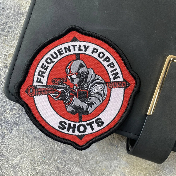 Sniper 'Frequently Poppin Shots' Embroidered Velcro Patch