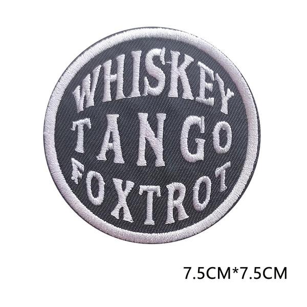 Whiskey Tango Foxtrot 'Round' Embroidered Patch