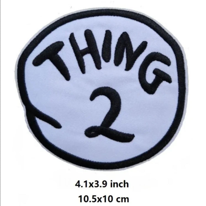Dr. Seuss 'Thing Logo | Set of 2' Embroidered Patch