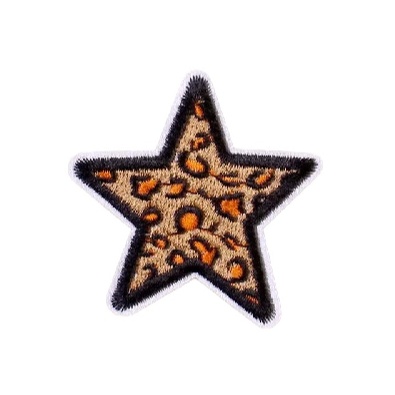 Cute 'Leopard Star' Embroidered Patch
