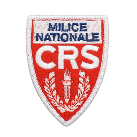 Military Tactical 'Milice Nationale CRS' Embroidered Velcro Patch