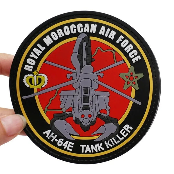 Military Tactical 'Royal Moroccan Air Force' PVC Rubber Velcro Patch