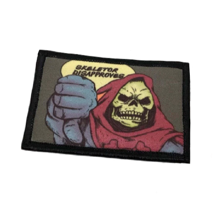 Masters of the Universe 'Skeletor Disapproves' Embroidered Velcro Patch