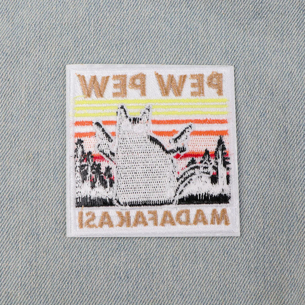 Black Cat 'Pew Pew Madafakas!' Embroidered Patch