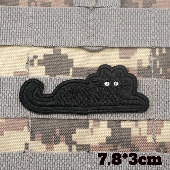 Black Cat Embroidered Velcro Patch