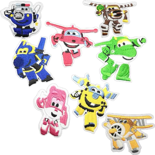 Super Wings 'Characters | Set of 8' Embroidered Patch