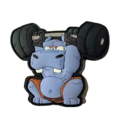 Hippo Fitness 'Overhead Lifting' PVC Rubber Velcro Patch