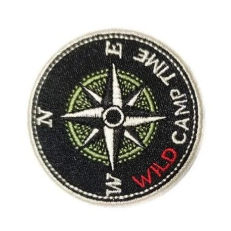 Compass 'Wild Camp Time' Embroidered Patch