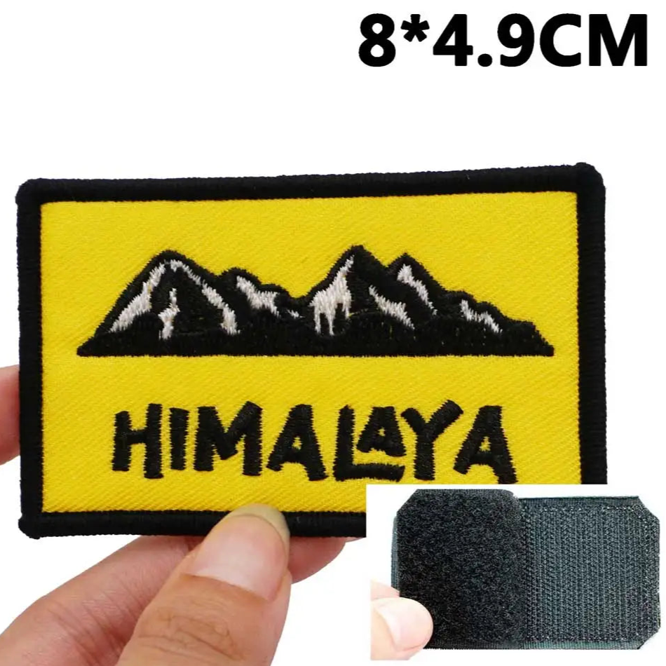 Mountains 'Himalaya | Square' Embroidered Velcro Patch