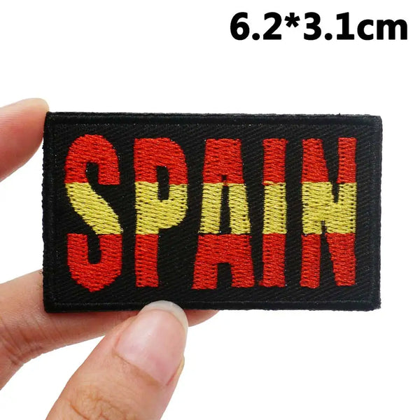 Spain Flag 'Font' Embroidered Patch