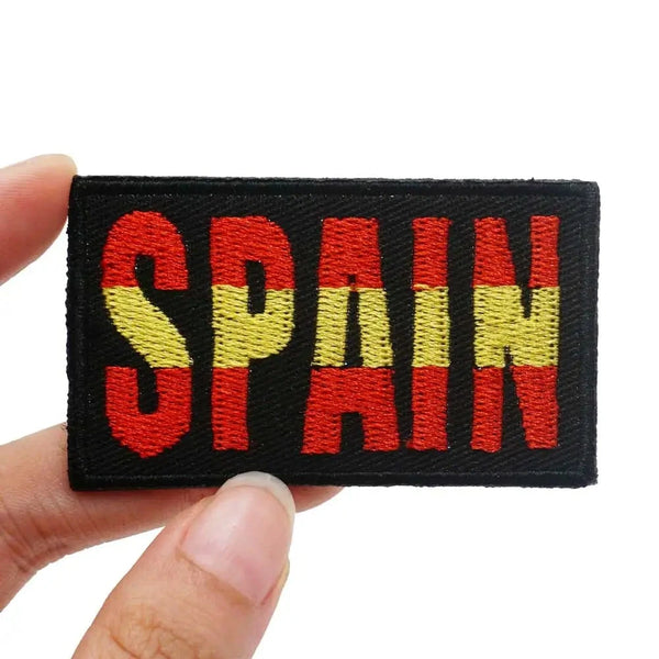 Spain Flag 'Font' Embroidered Velcro Patch