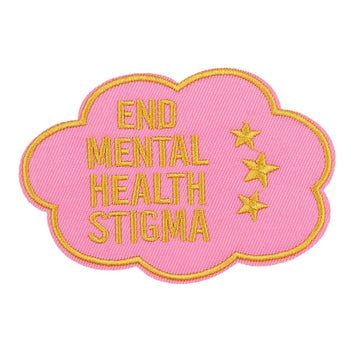 Pink Cloud 'End Mental Health Stigma' Embroidered Patch