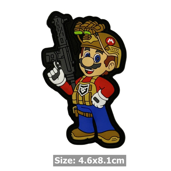 Mushroom Kingdom 'Plumber | Tactical Gear' PVC Rubber Velcro Patch