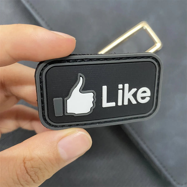 Like Button 'Logo' PVC Rubber Velcro Patch