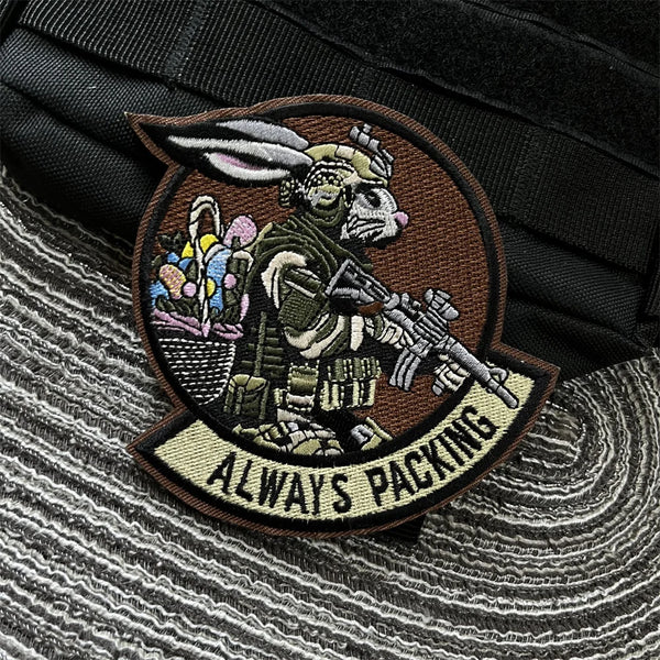 Tactical Rabbit 'Always Packing' Embroidered Velcro Patch