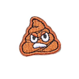 Funny 'Mini Poop | Angry' Embroidered Velcro Patch