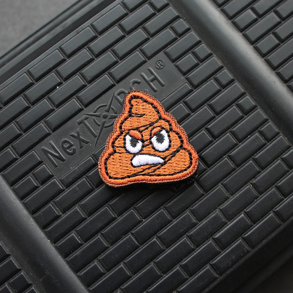 Funny 'Mini Poop | Angry' Embroidered Velcro Patch