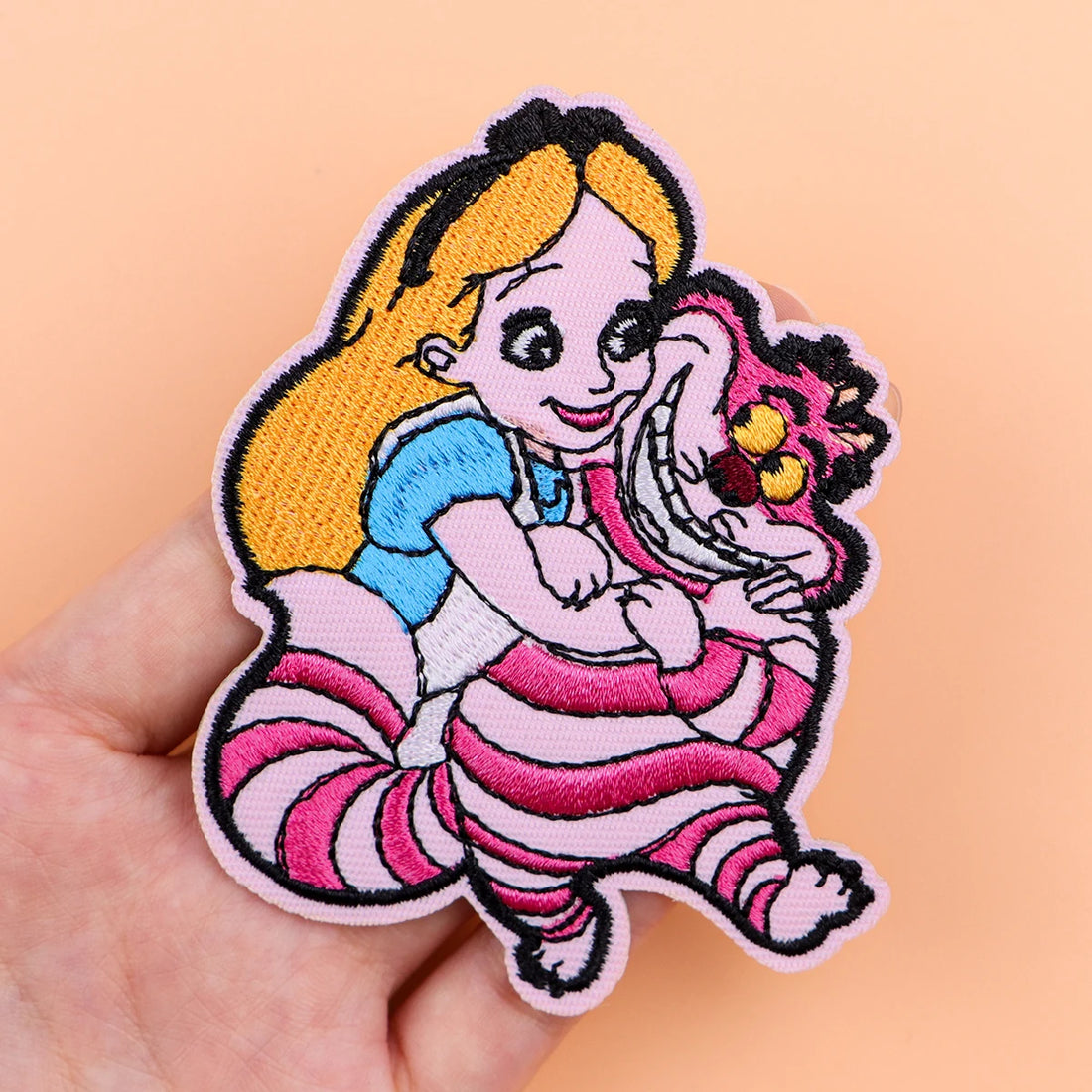 Down the Rabbit Hole 'Alice Hugging Cheshire' Embroidered Patch