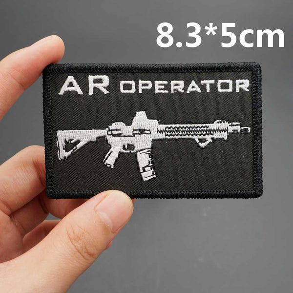 Military Tactical 'AR Operator Rifle' Embroidered Patch