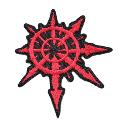 Warhammer 'Star of Chaos' Embroidered Velcro Patch