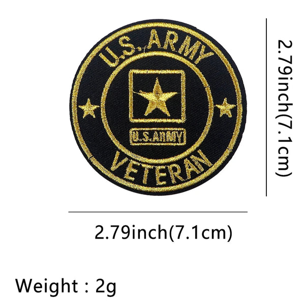 U.S. Army Veteran 'Round' Embroidered Patch